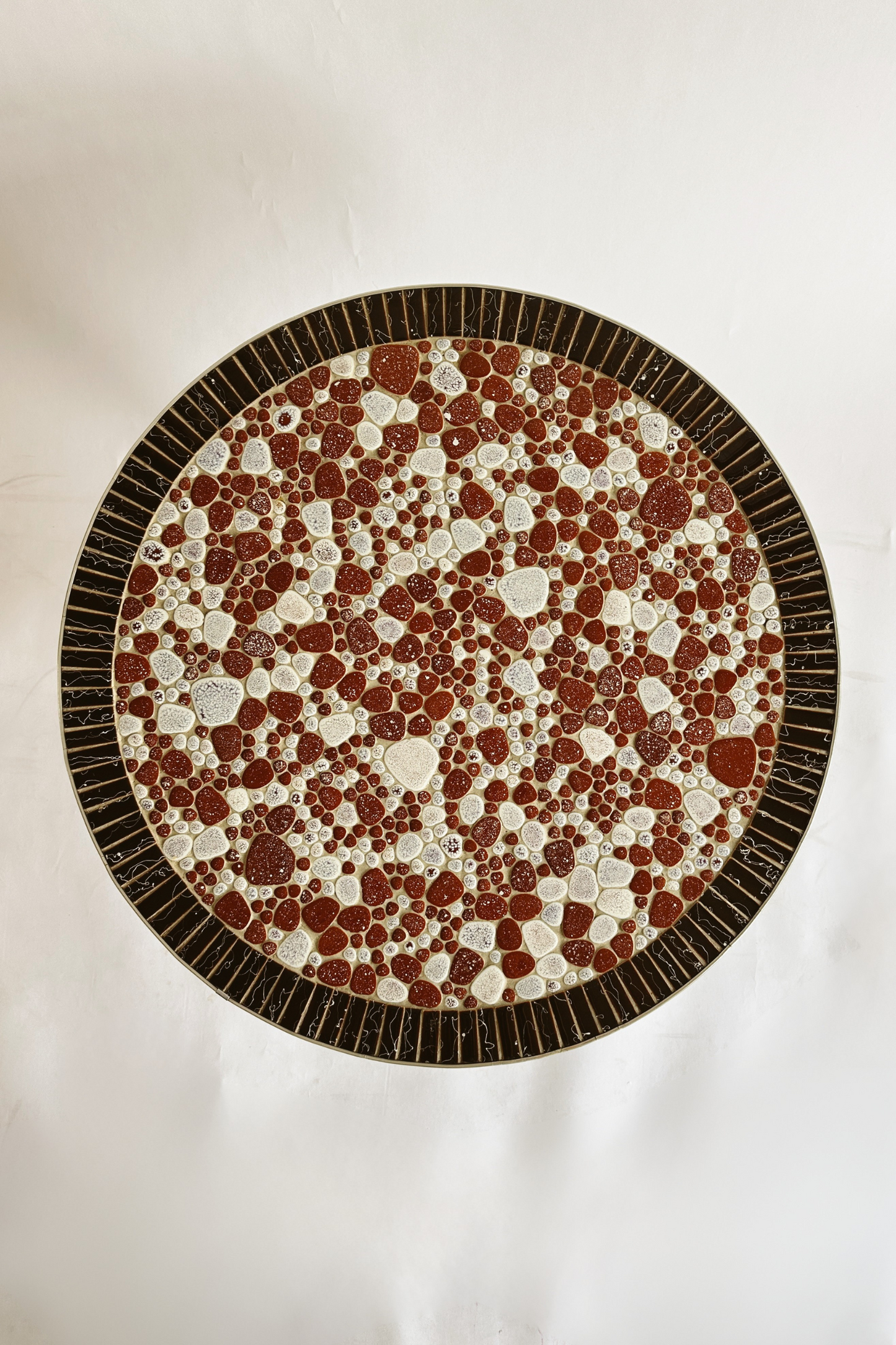 Ornate MCM mosaic stone coffee table (c.1950's)