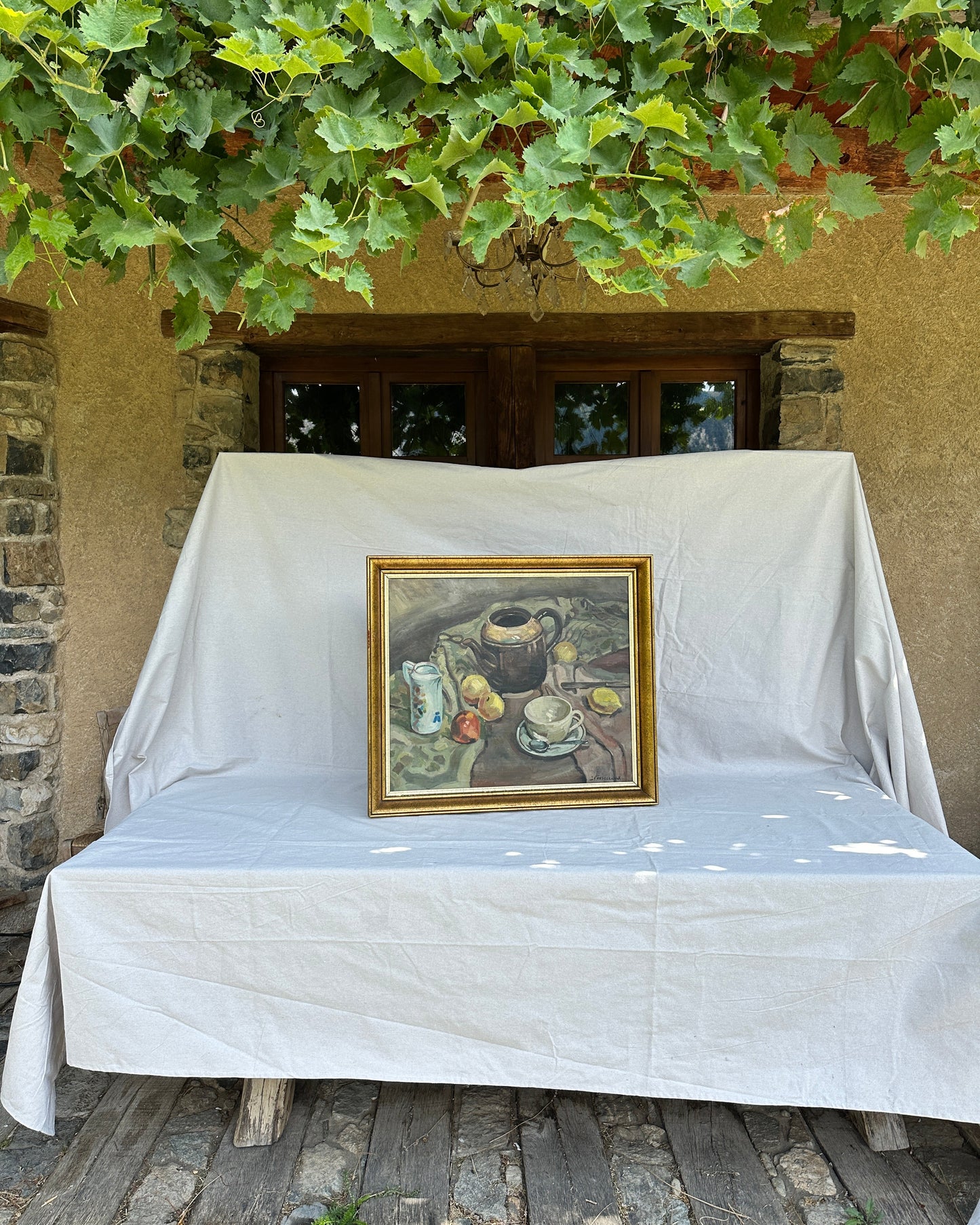A mid-century still life in oil