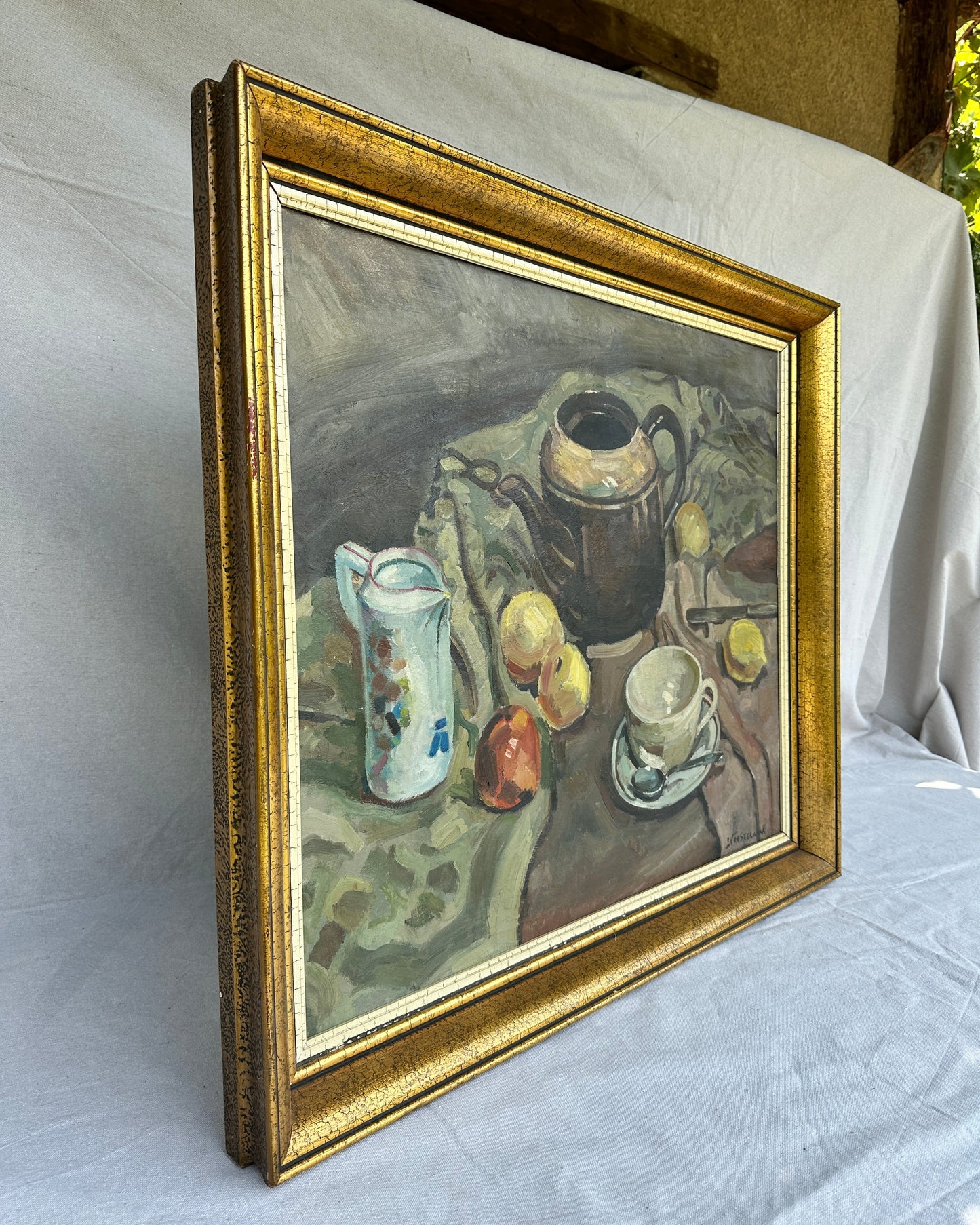A mid-century still life in oil