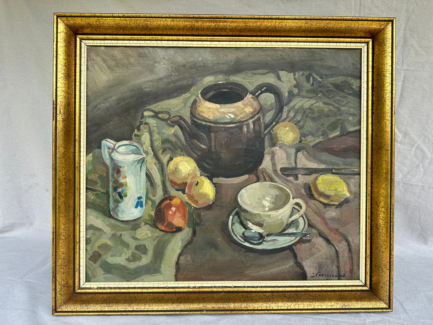 A mid-century still life in oil