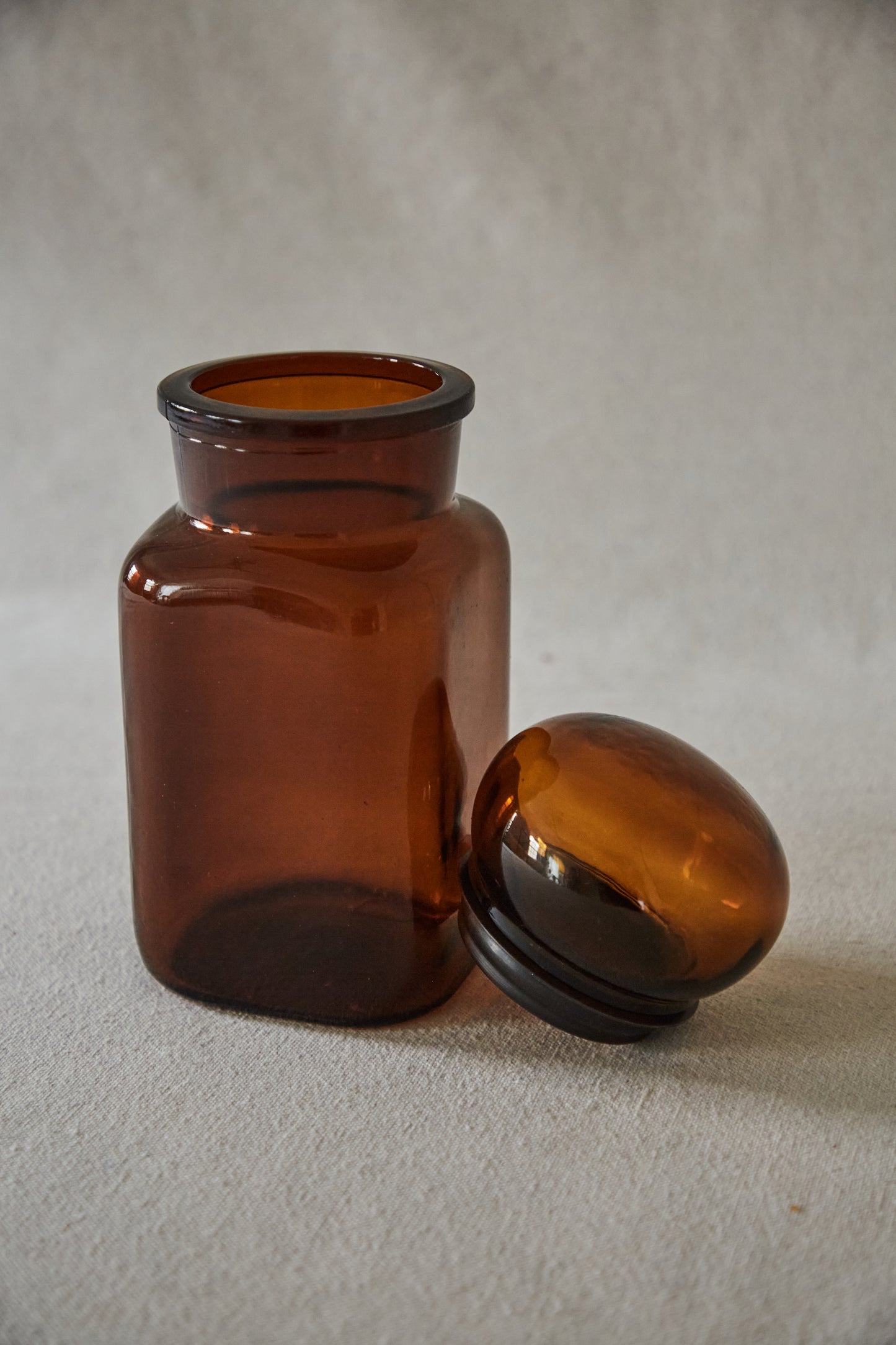Amber Glass Apothecary Jar