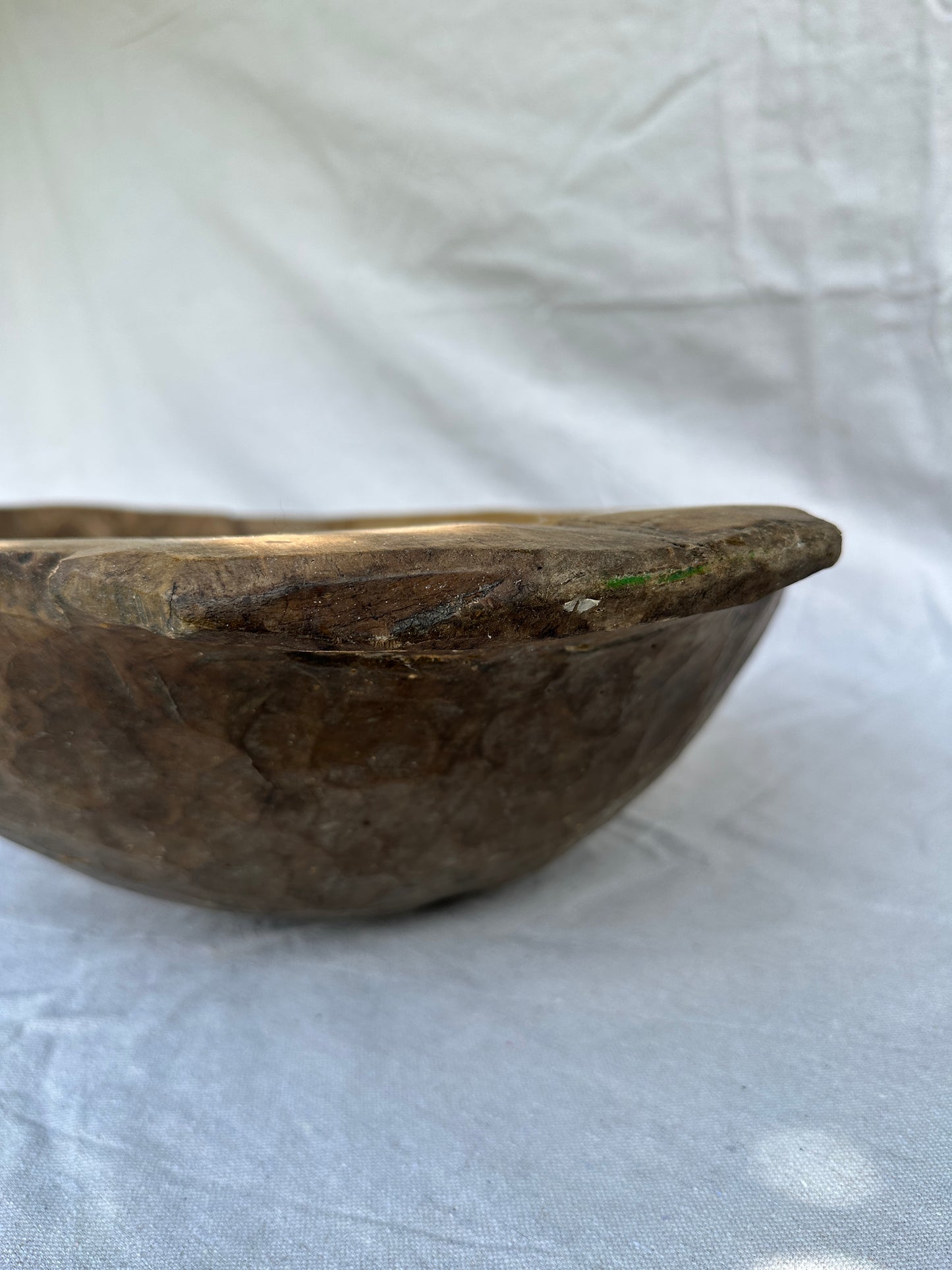 Antique hand-carved wooden trough