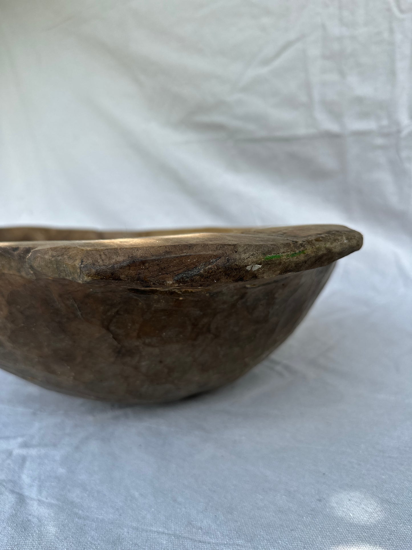 Antique hand-carved wooden trough