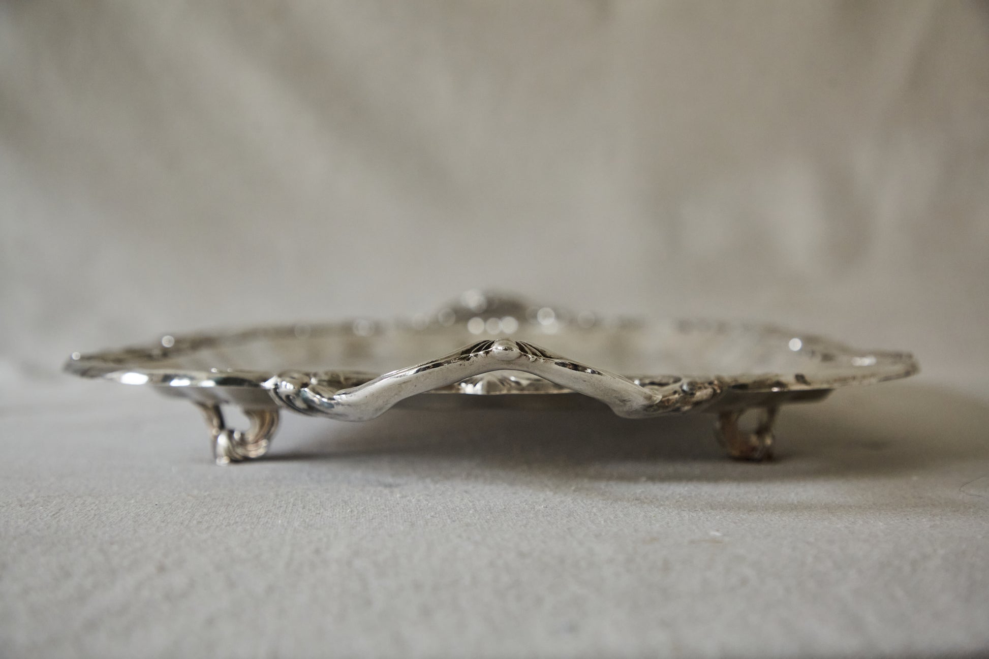 F.B Rogers Silver Co 'Lady Margaret' SilverPlate Footed Serving Tray