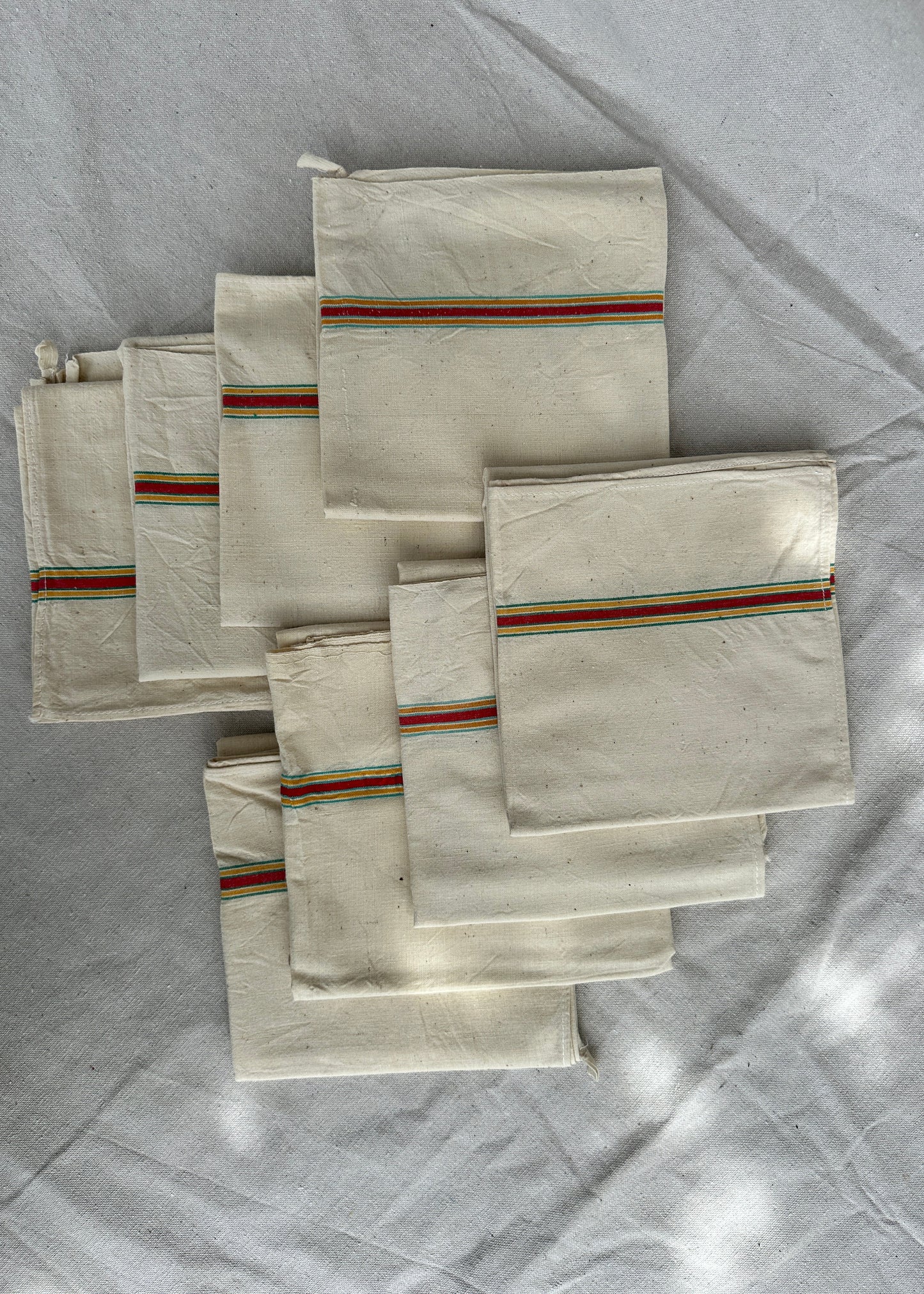 Vintage French Tea Towel Set of 8