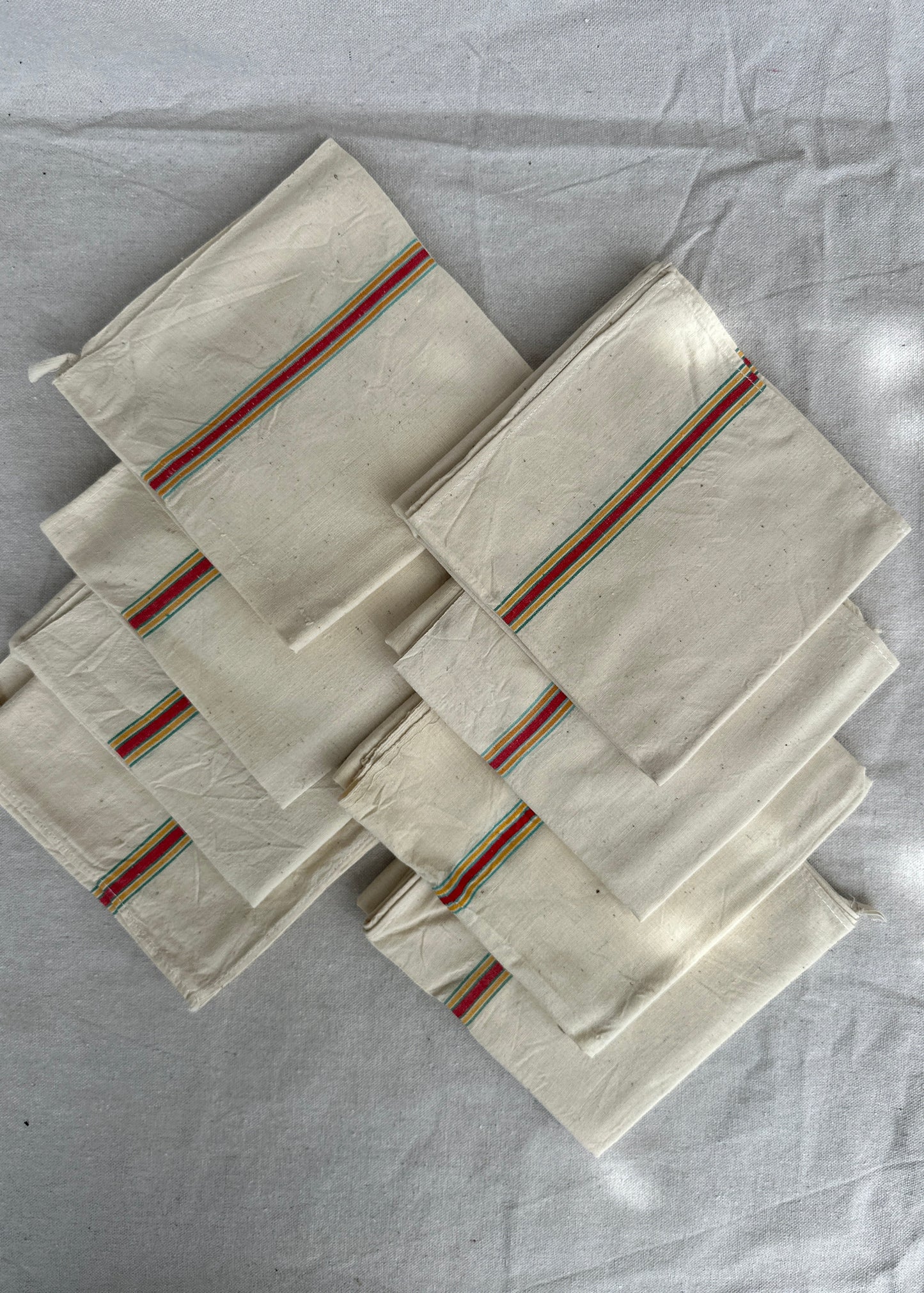 Vintage French Tea Towel Set of 8