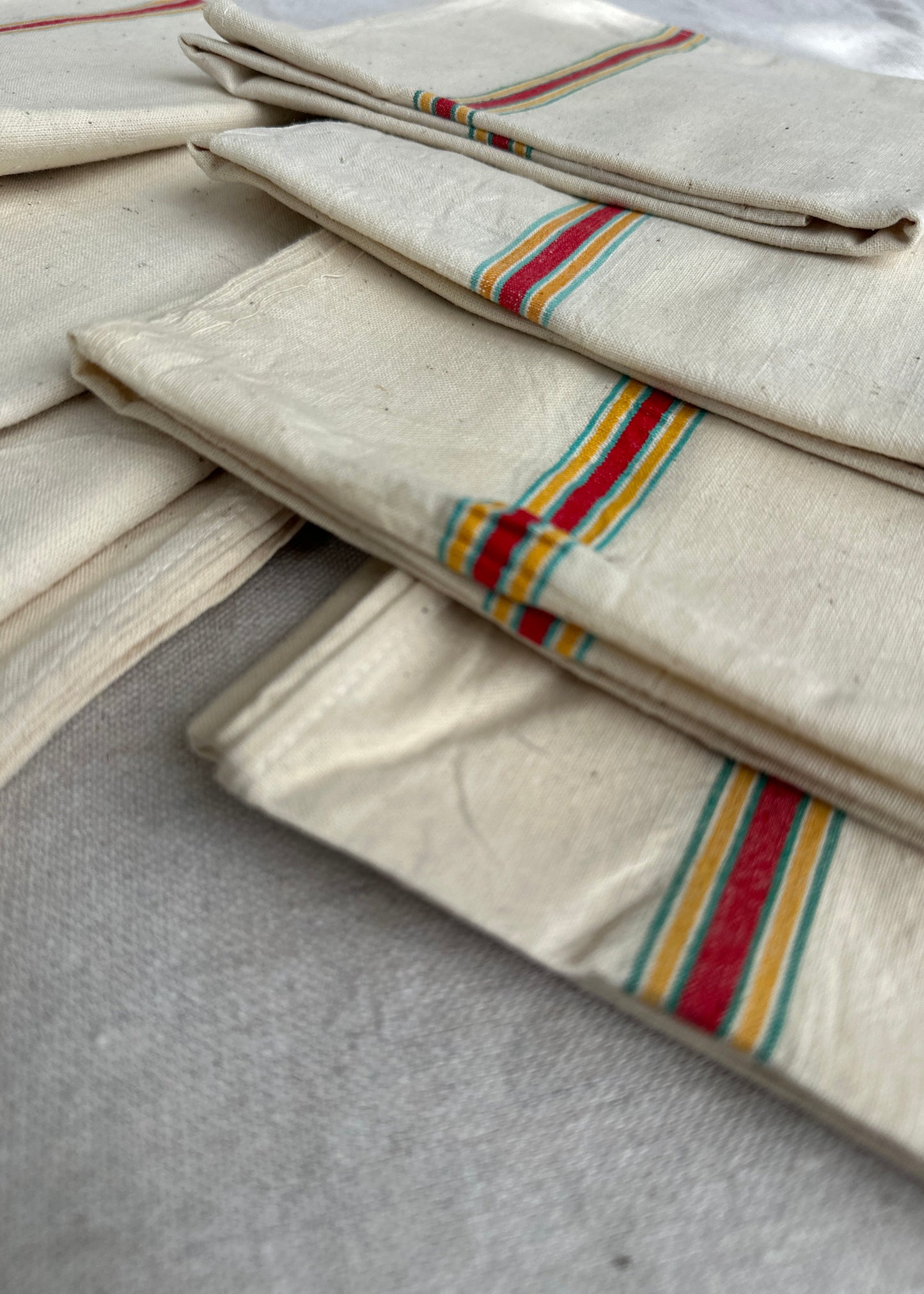 Vintage French Tea Towel Set of 8