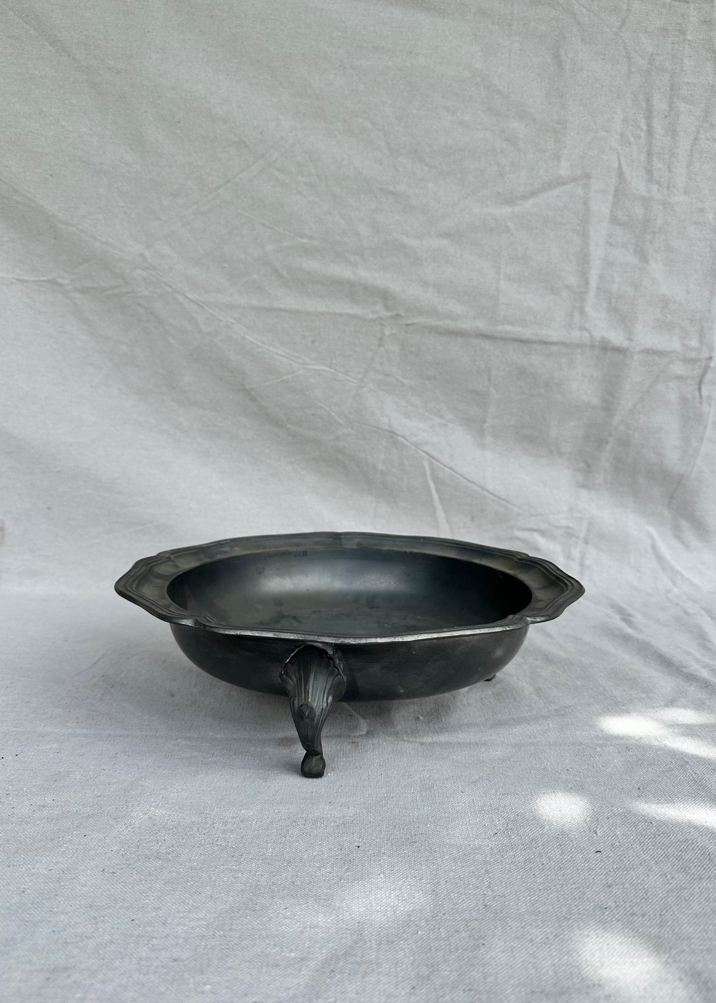 Vintage French Pewter Fruit Bowl
