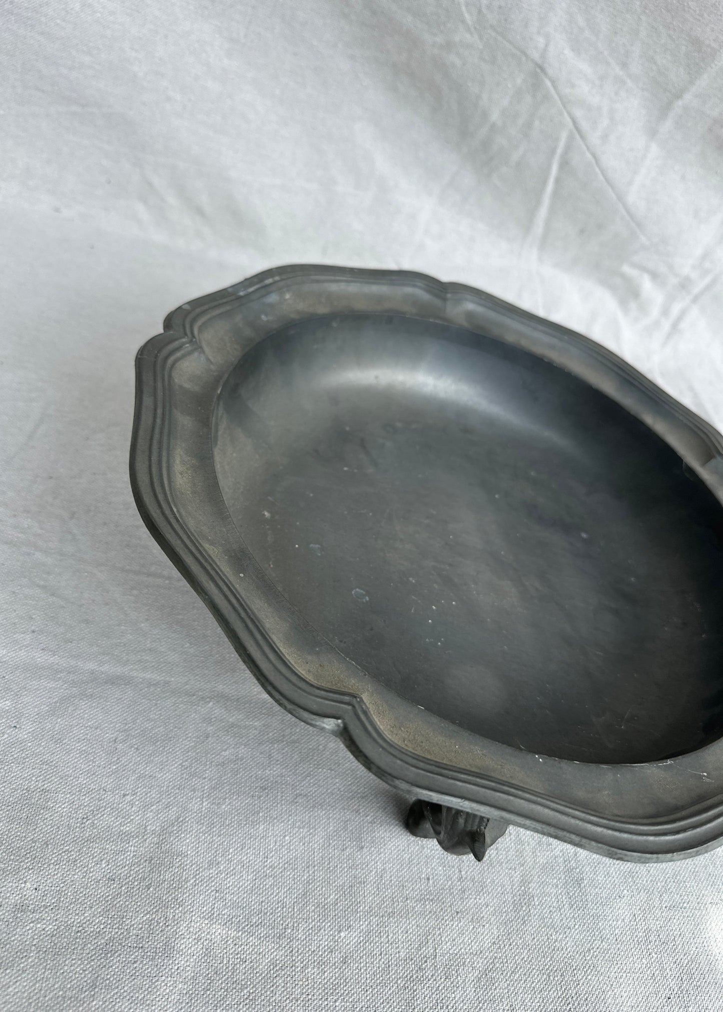 Vintage French Pewter Fruit Bowl
