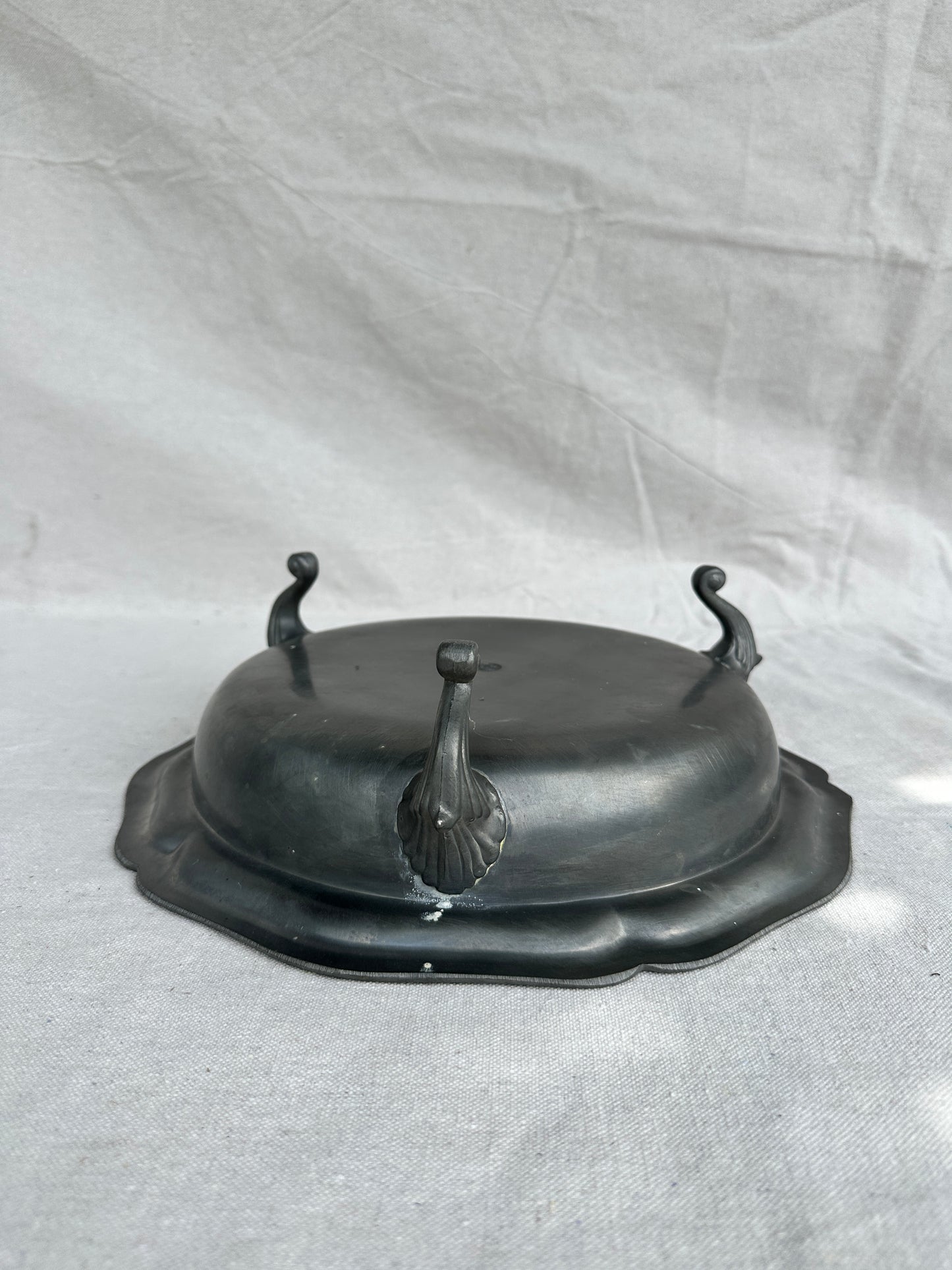 Vintage French Pewter Fruit Bowl