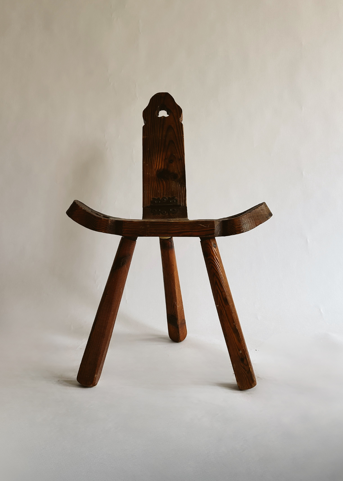 Hand‑Carved Spanish Brutalist Birth Chair 6