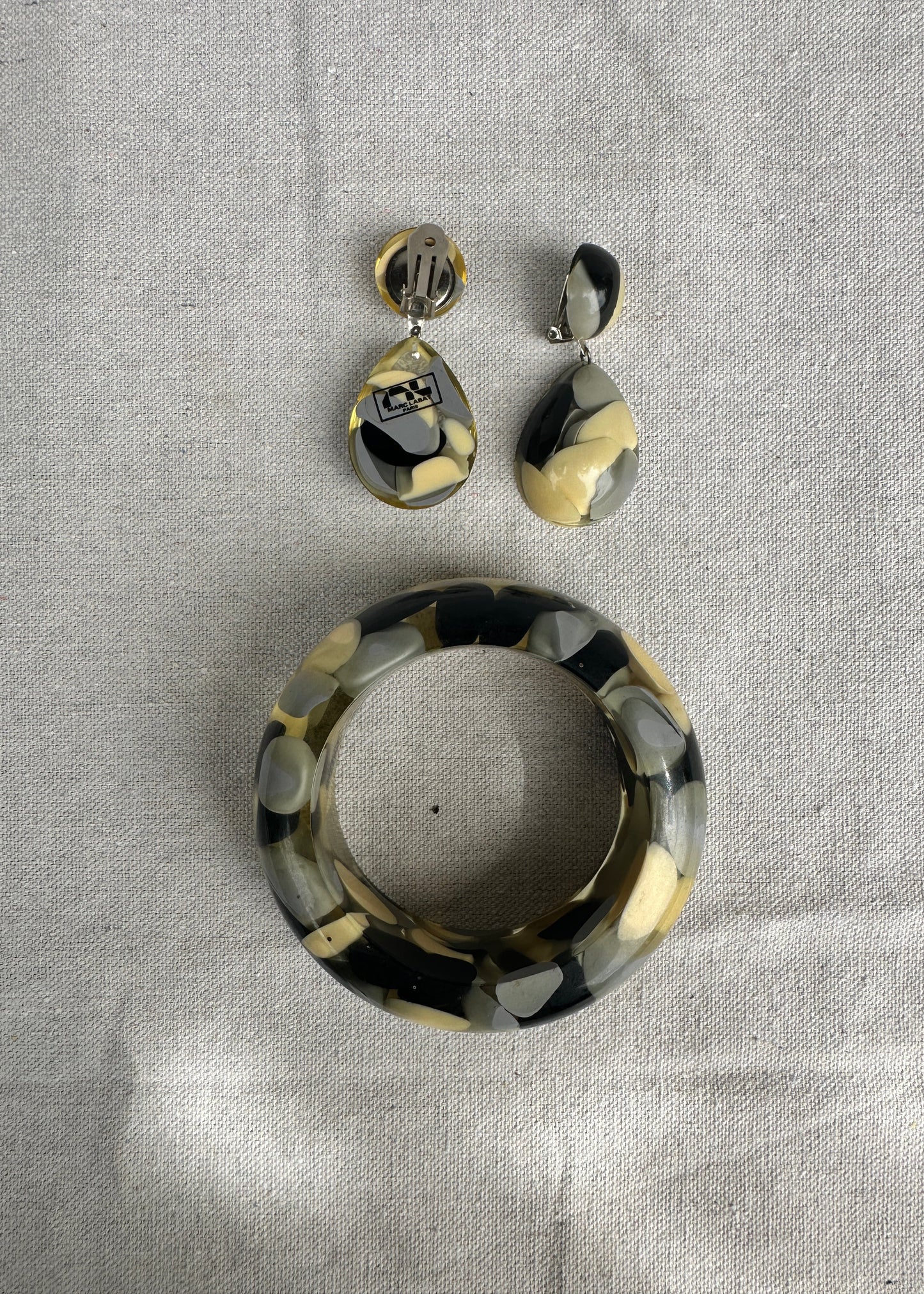 Rare Marc Labat Paris Bangle & Earring Set