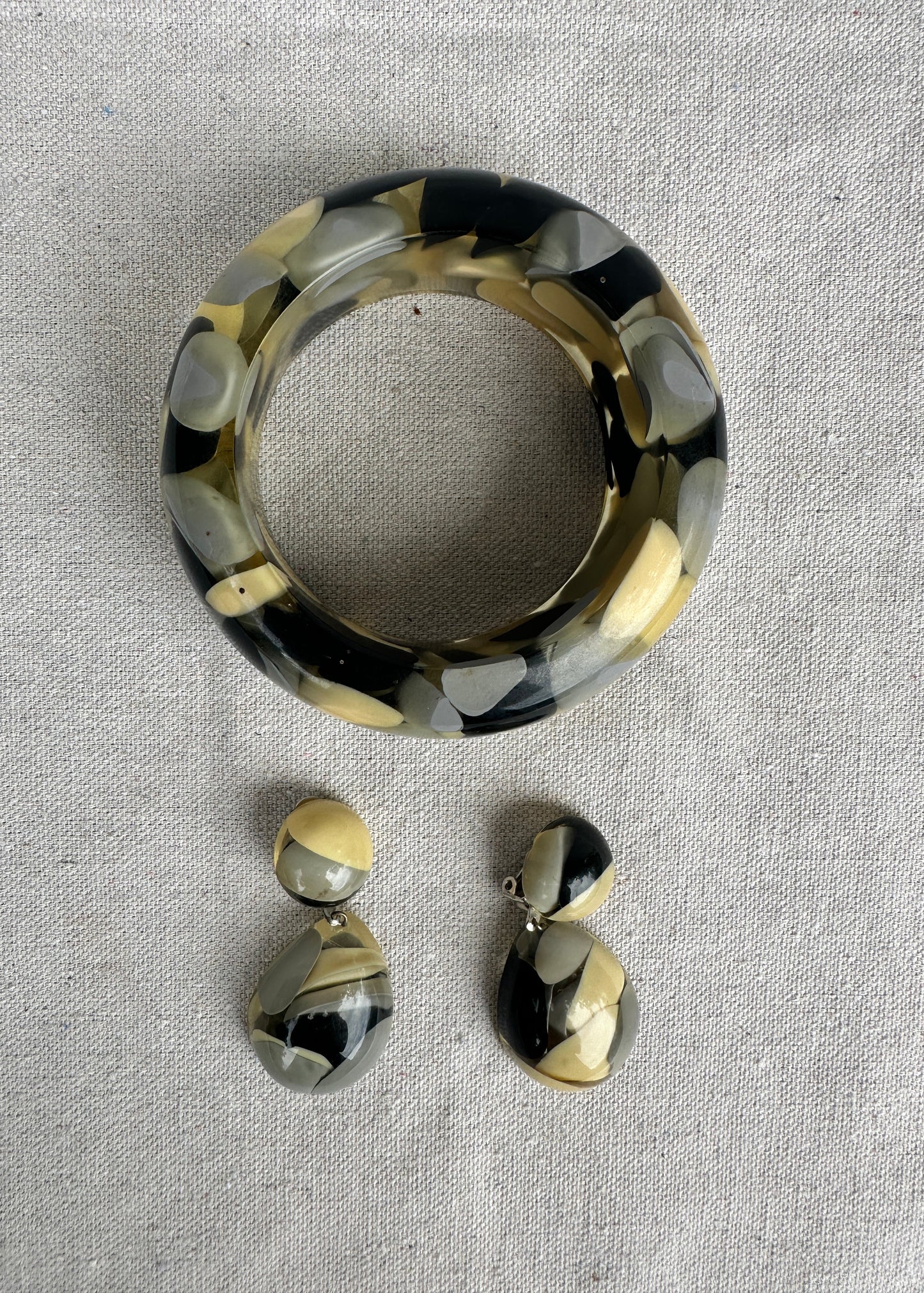 Rare Marc Labat Paris Bangle & Earring Set