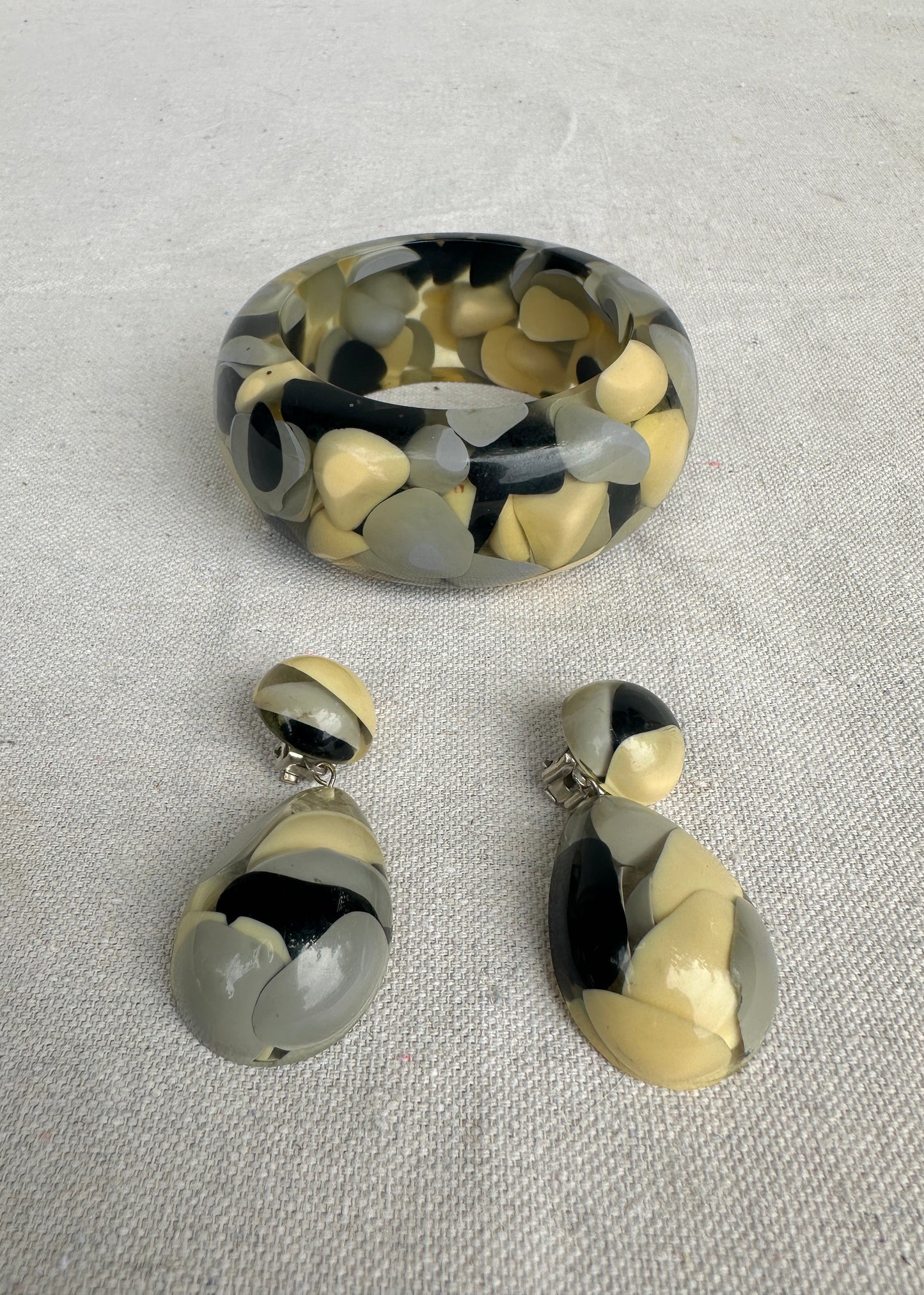 Rare Marc Labat Paris Bangle & Earring Set