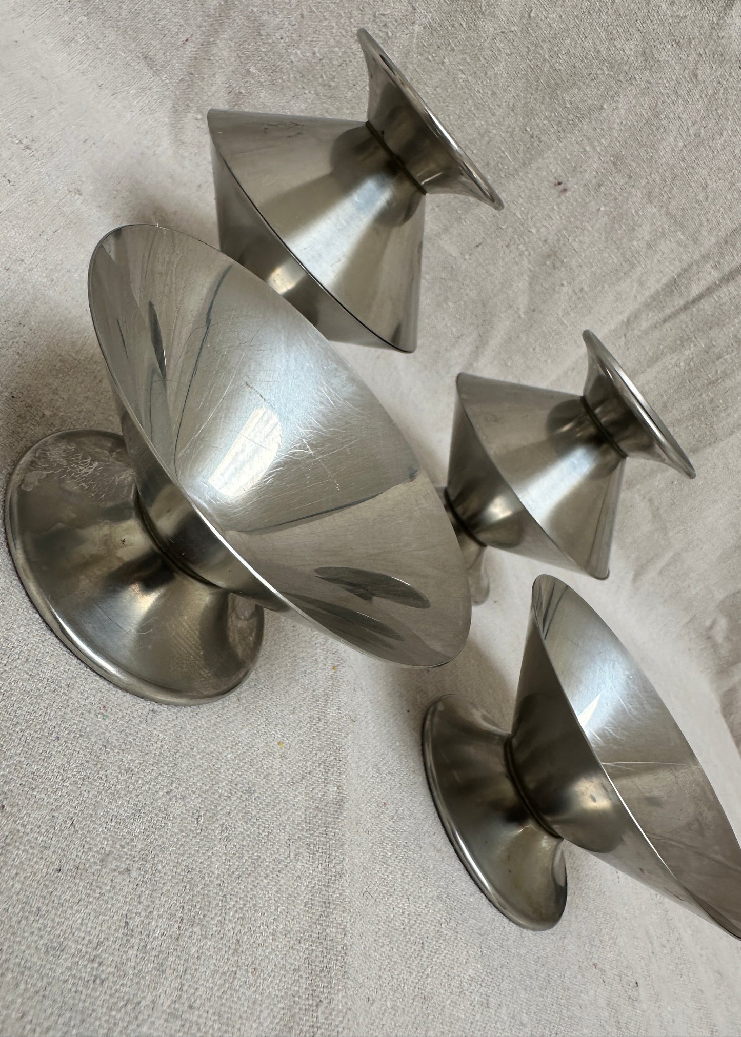 Set of 6 Silver-Plated Ice Cream Cups (c.1970s)