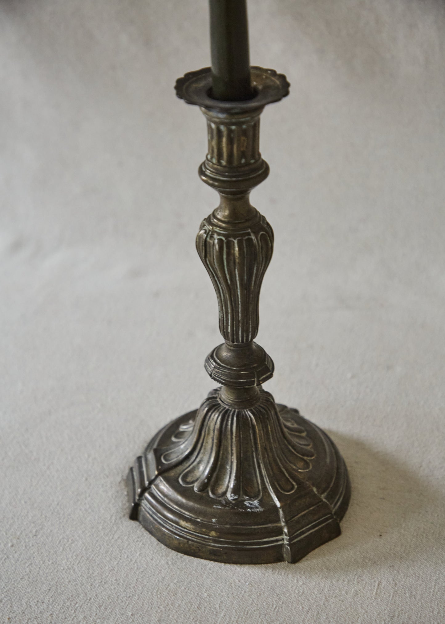 Ornate Vintage Lamp Base Candlestick Holder