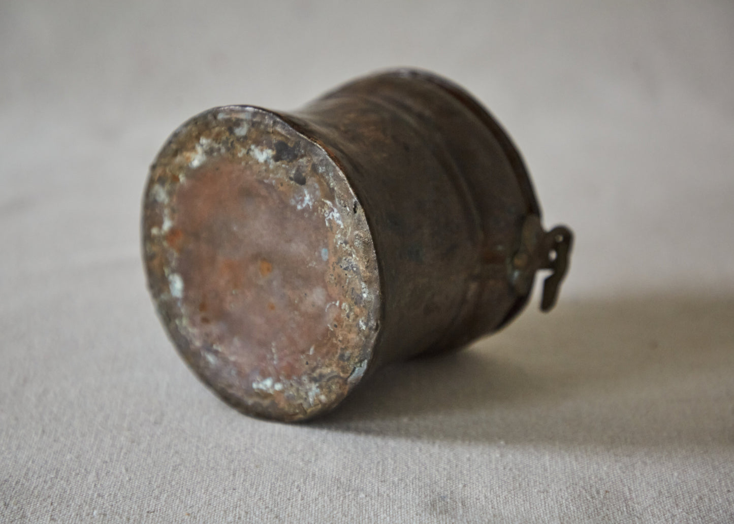 Small Antique French hand Forged Copper Kettle Pot