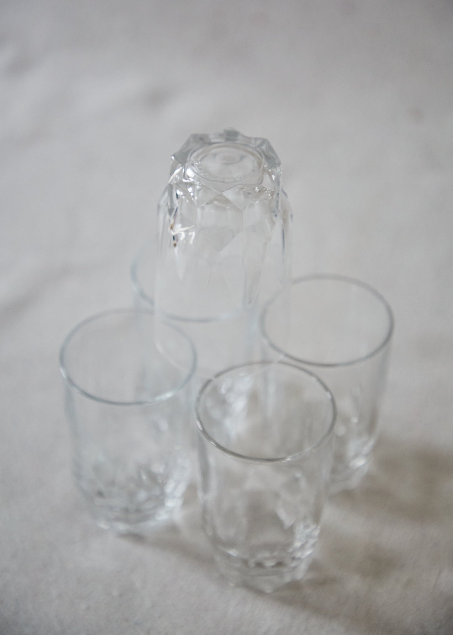 Vintage Arcoroc France Clear Glass Tumblers