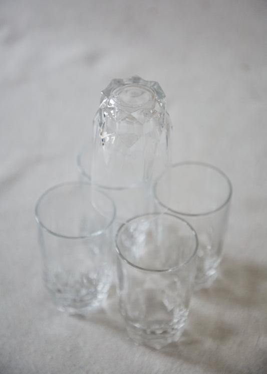 Vintage Arcoroc France Clear Glass Tumblers