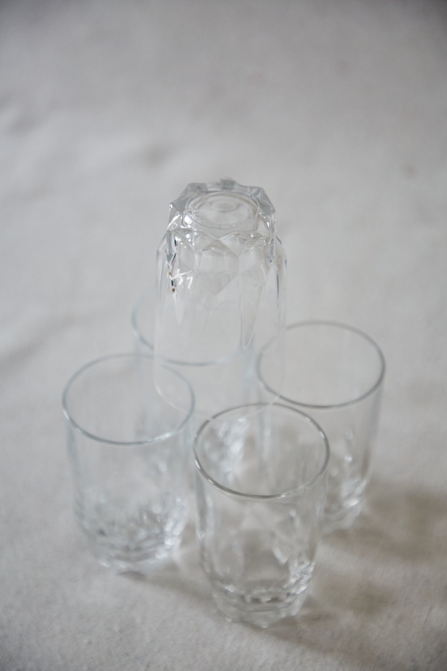 Vintage Arcoroc France Clear Glass Tumblers