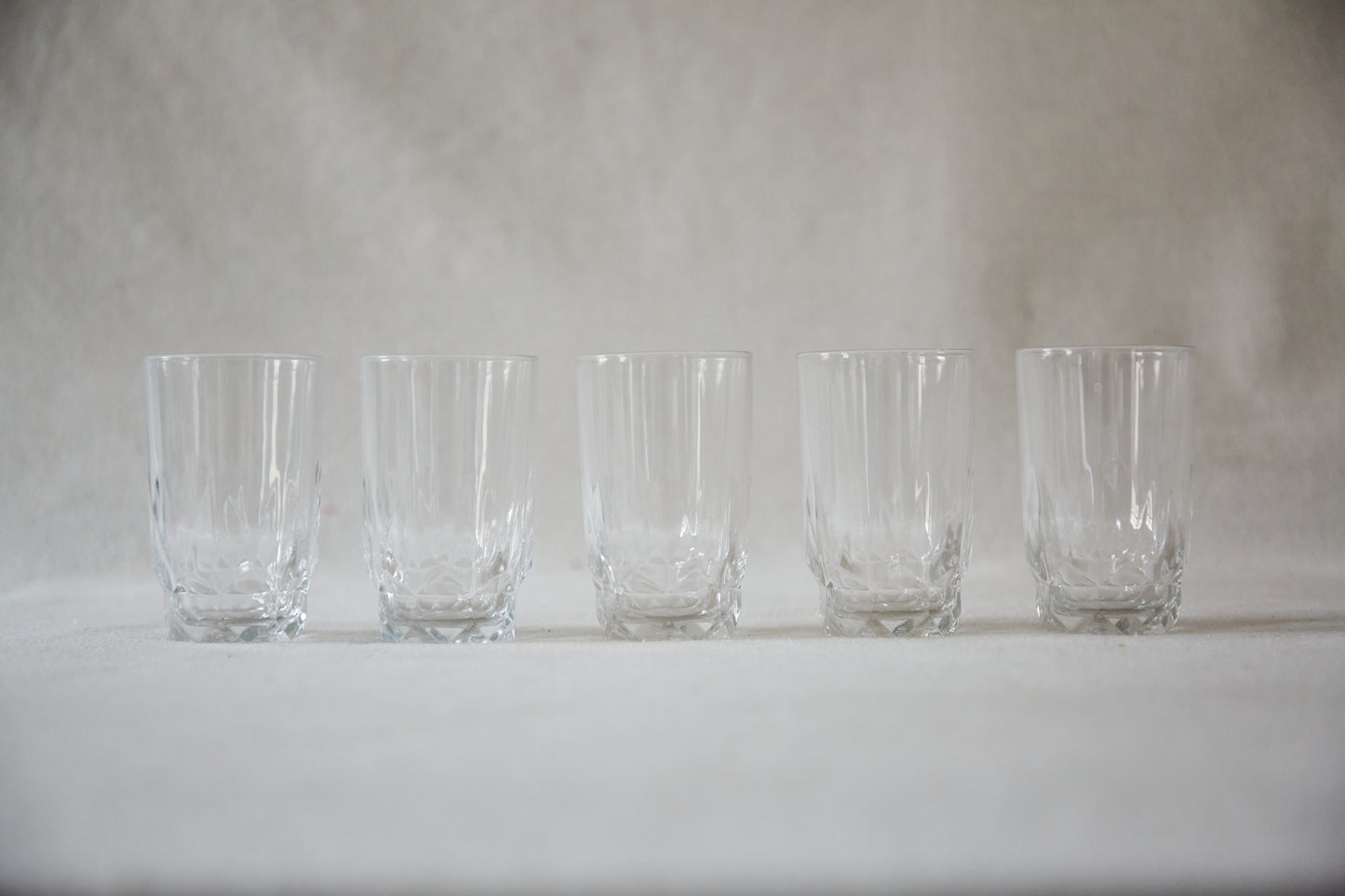 Vintage Arcoroc France Clear Glass Tumblers