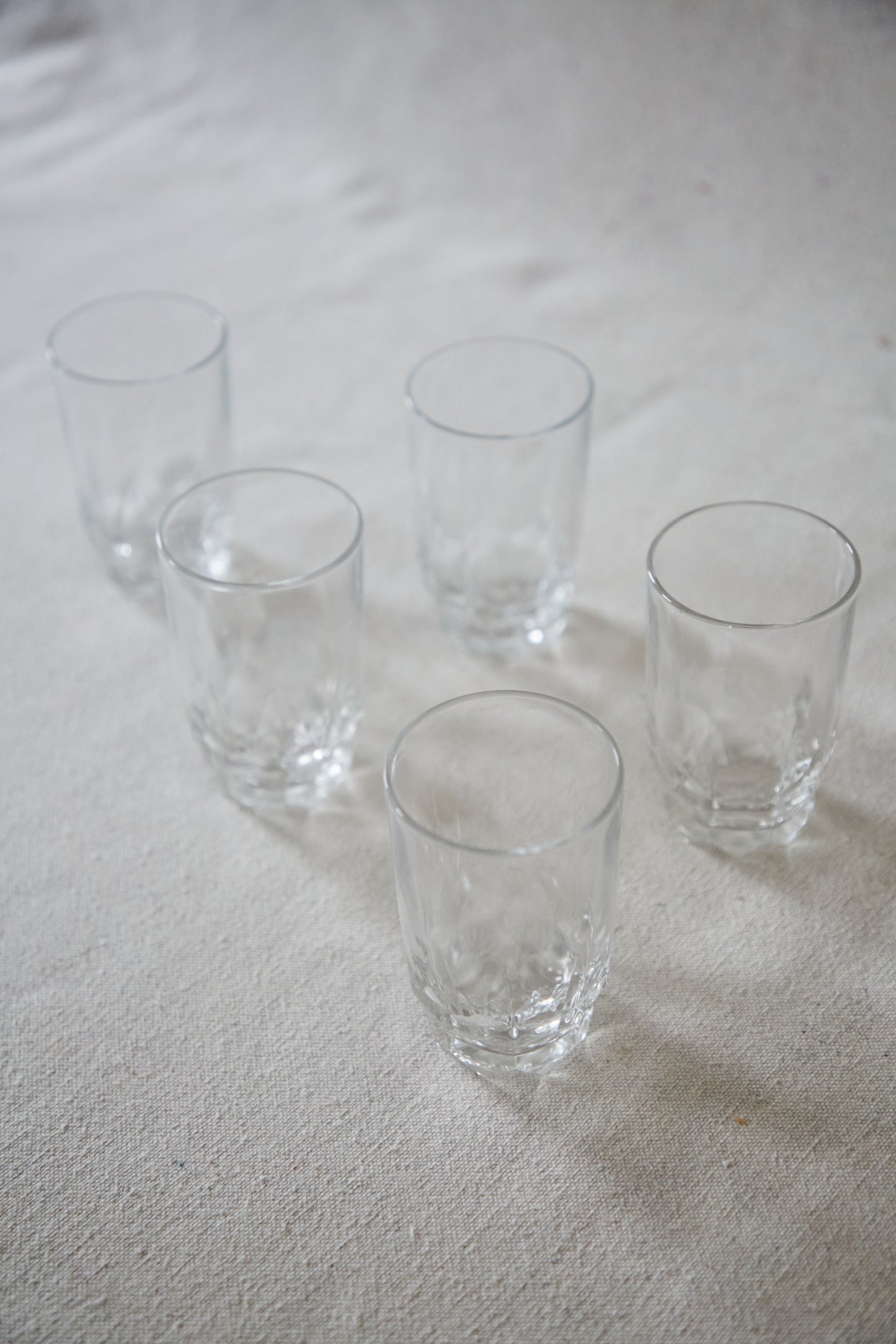 Vintage Arcoroc France Clear Glass Tumblers