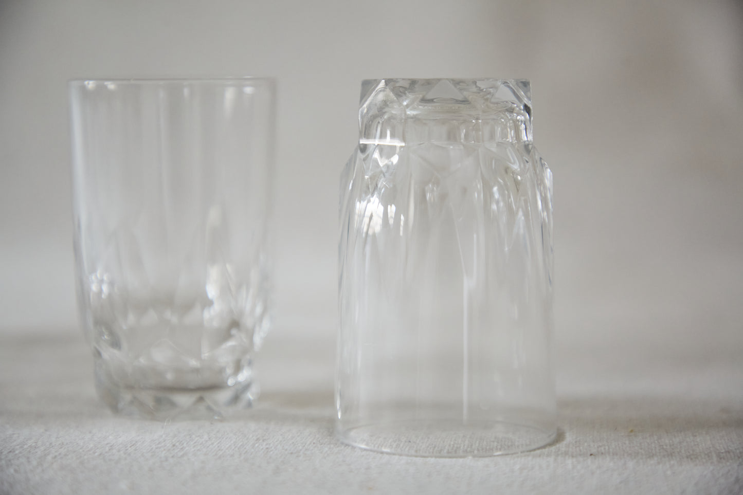 Vintage Arcoroc France Clear Glass Tumblers