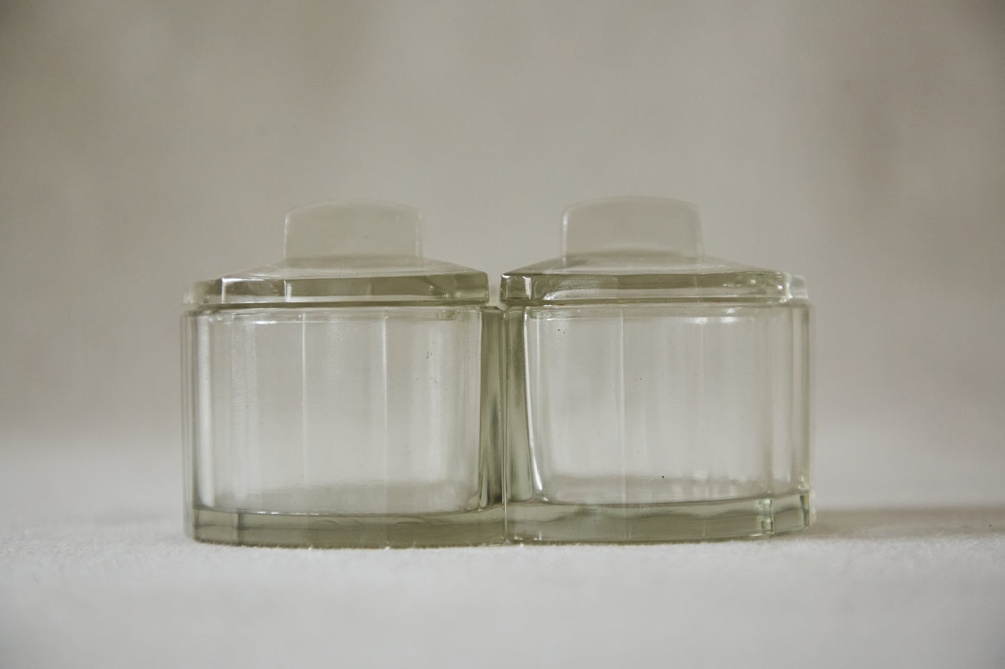 Art Deco Glass Sugar & Condiment Jar