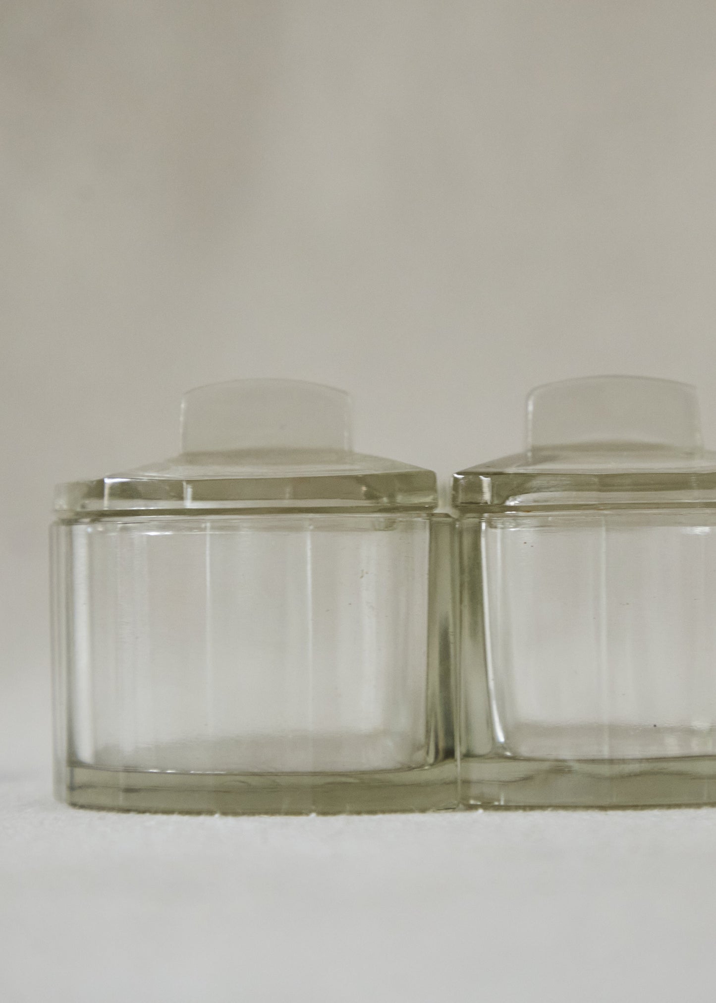Art Deco Glass Sugar & Condiment Jar