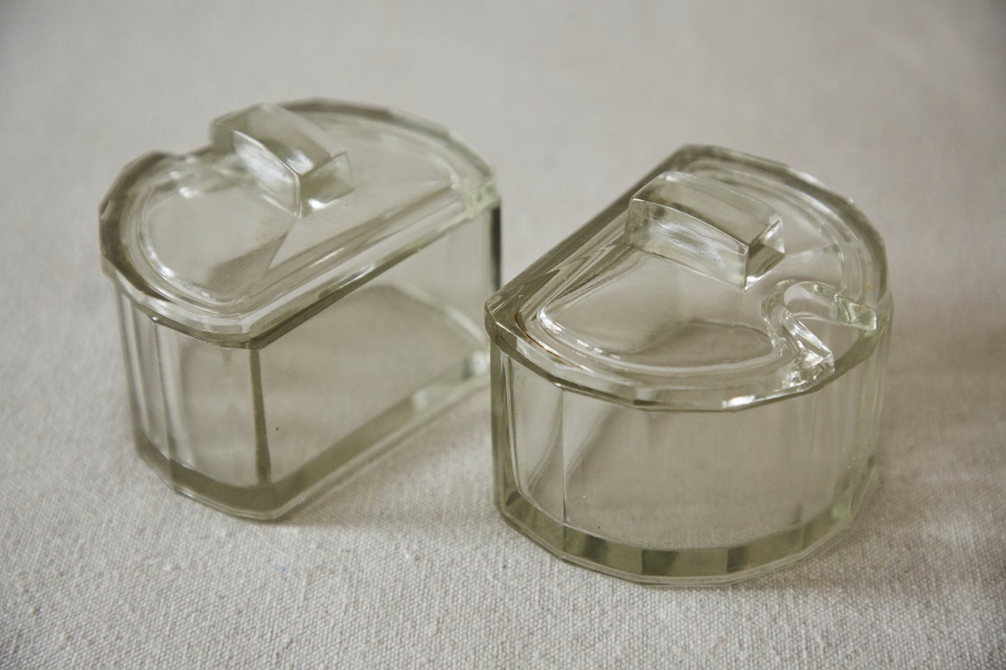 Art Deco Glass Sugar & Condiment Jar