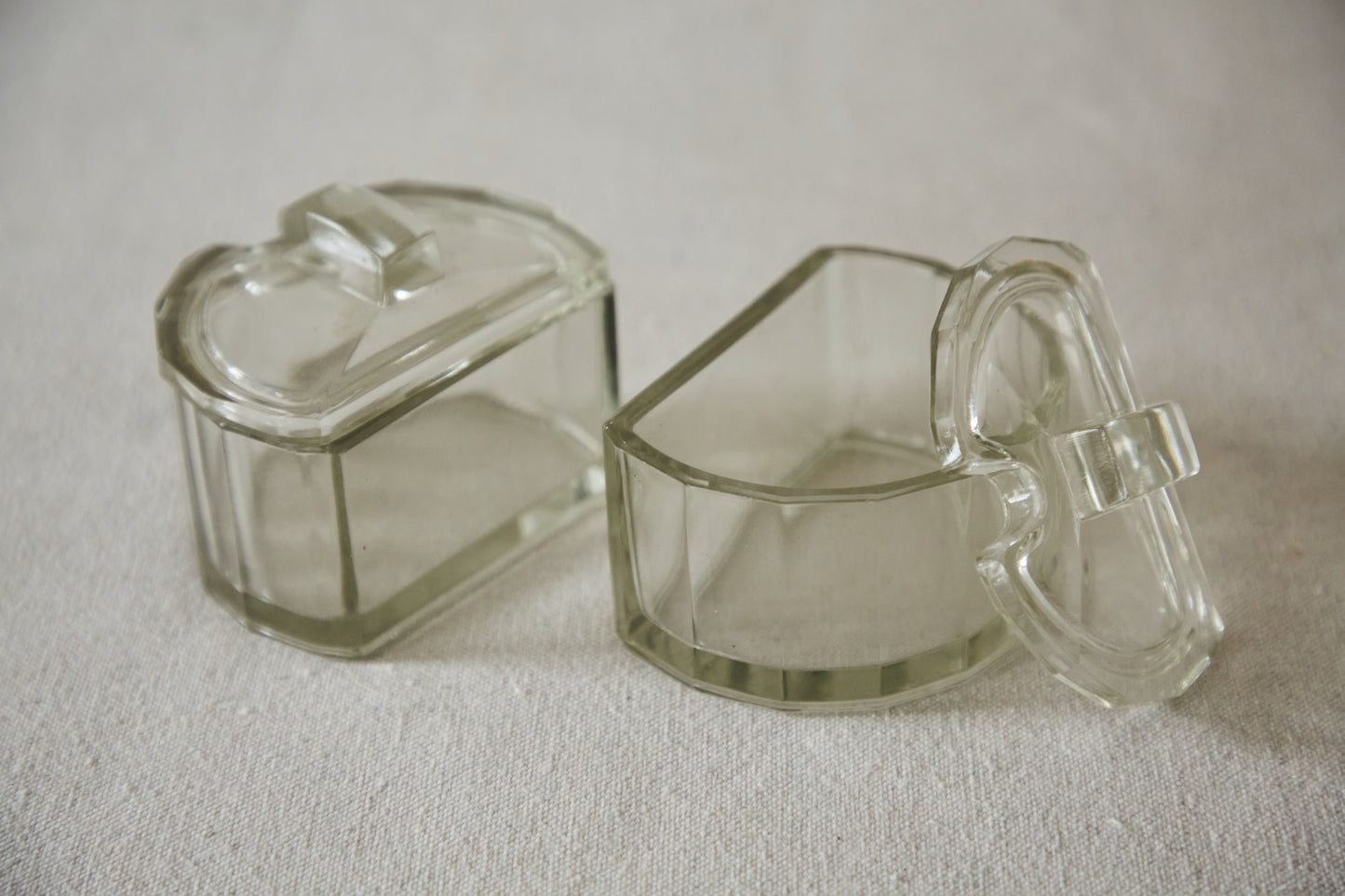 Art Deco Glass Sugar & Condiment Jar