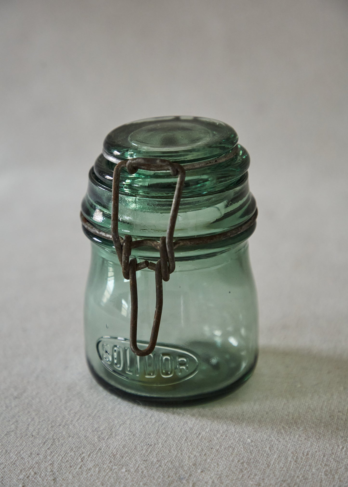 Solidor 1930's French Glass Preserve Jar