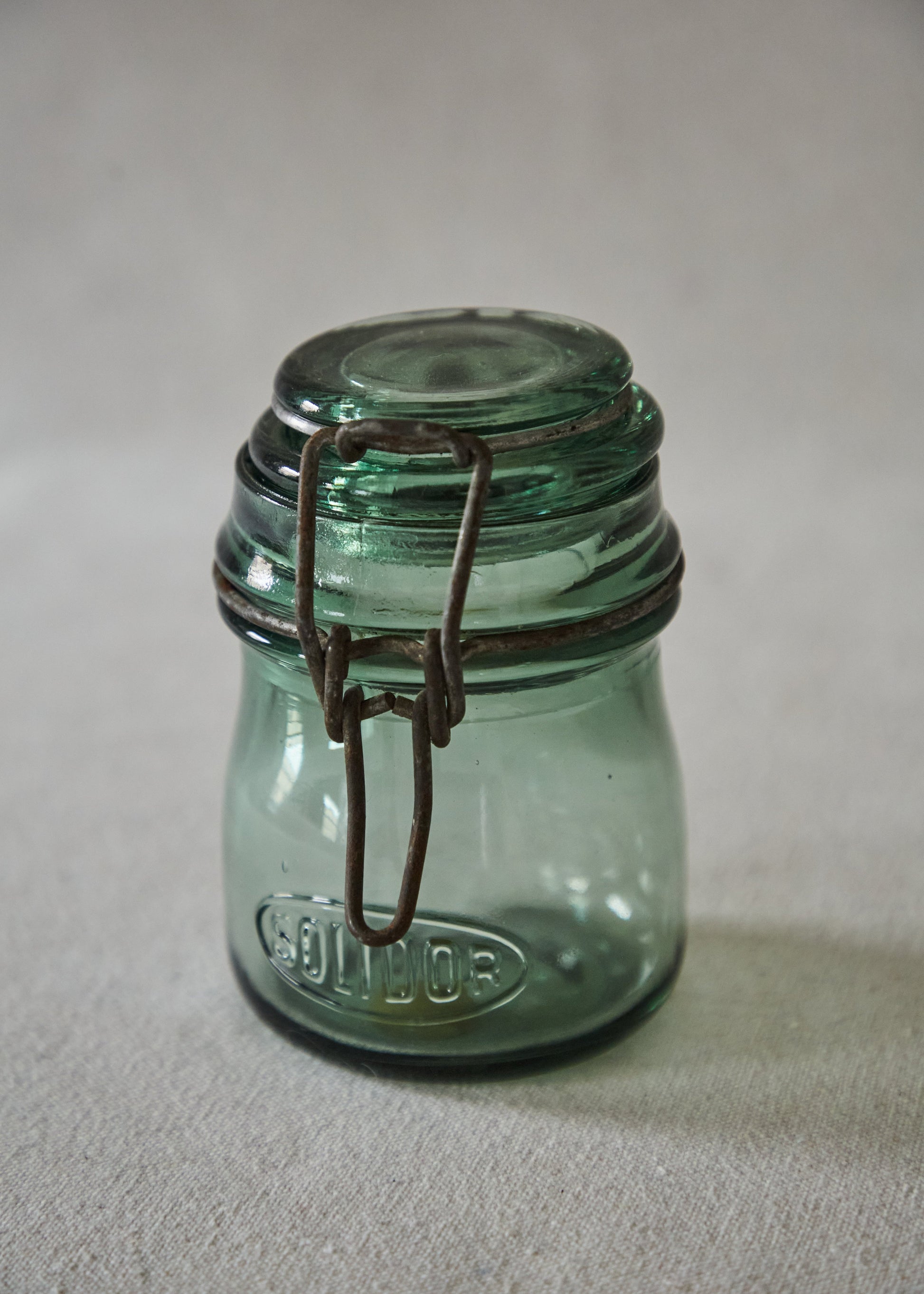 Solidor 1930's French Glass Preserve Jar