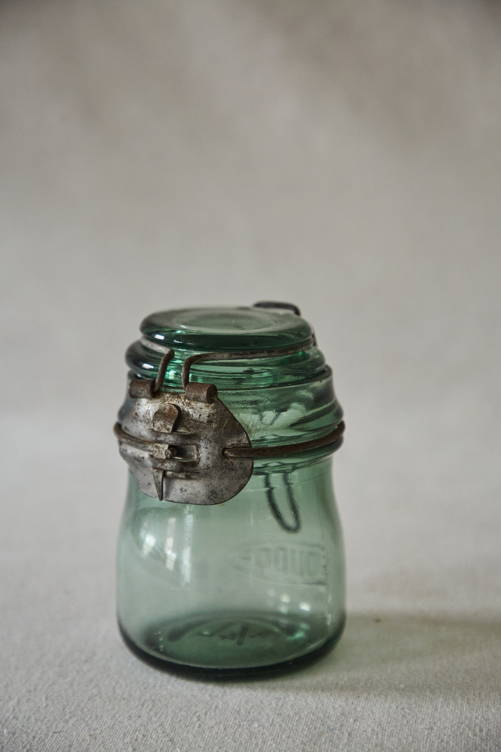 Solidor 1930s French Glass Preserve Jar