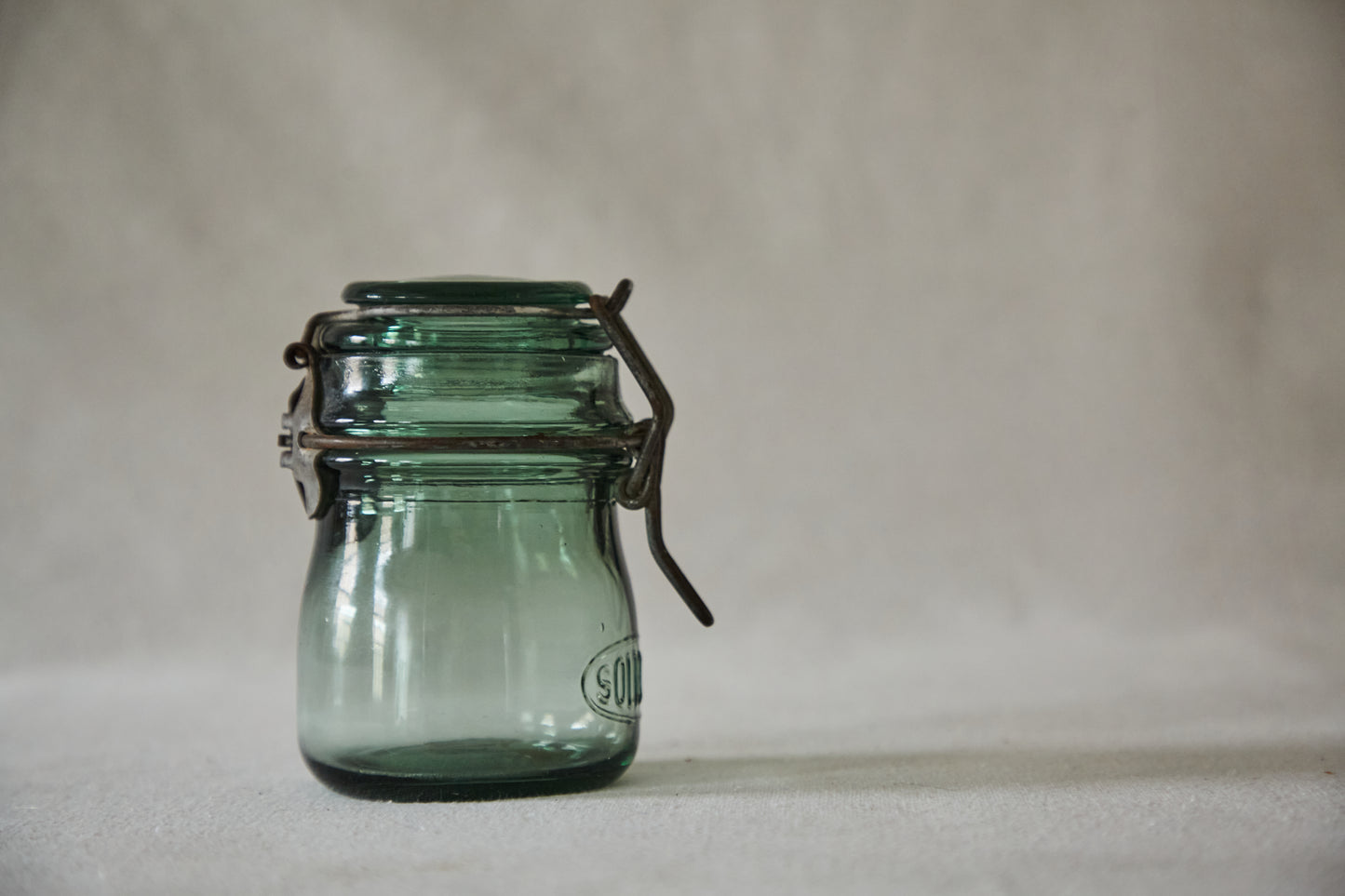 Solidor 1930s French Glass Preserve Jar