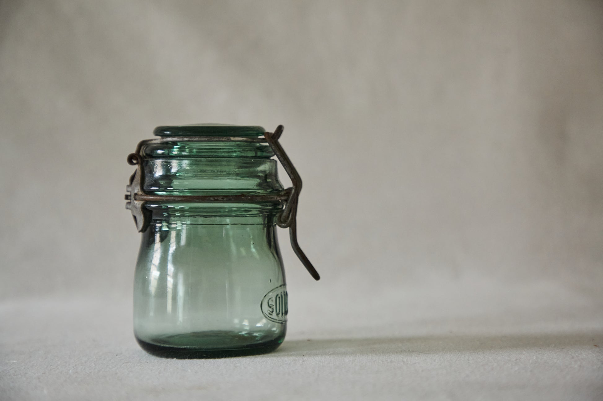 Solidor 1930s French Glass Preserve Jar