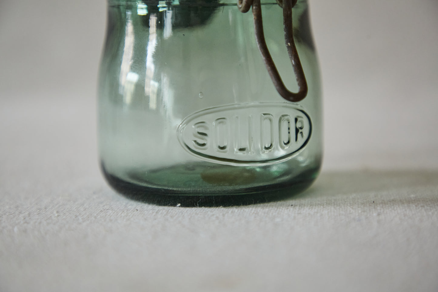 Solidor 1930s French Glass Preserve Jar
