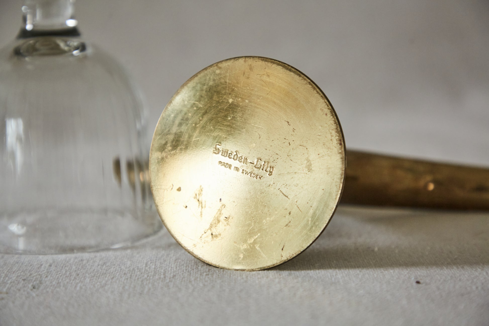 Sweden-Lily Mid Century Brass Candlestick Holders