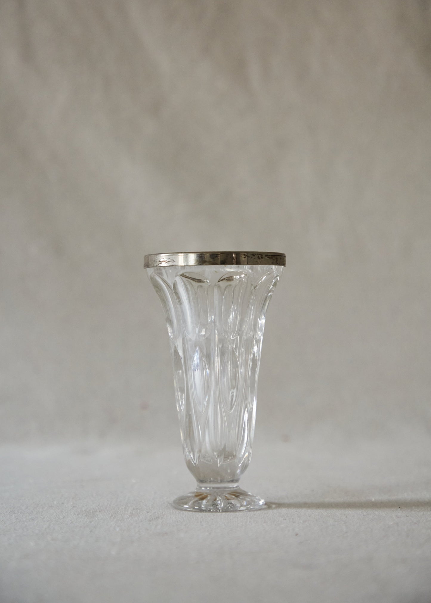 Vintage Crystal Glass Vase