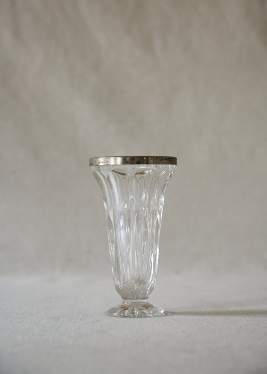 Vintage Crystal Glass Vase