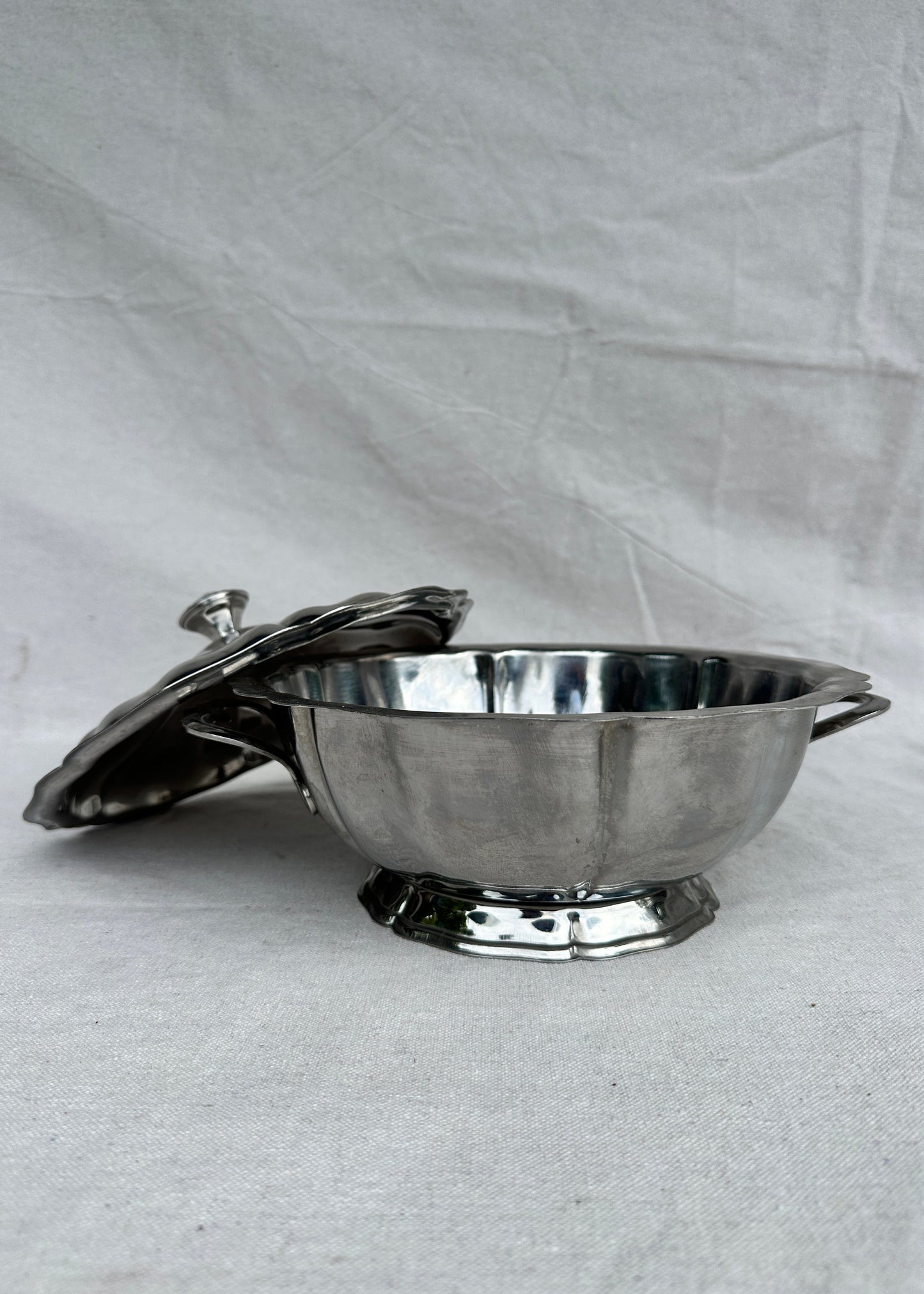 Vintage French Stainless Steel Serving Dish