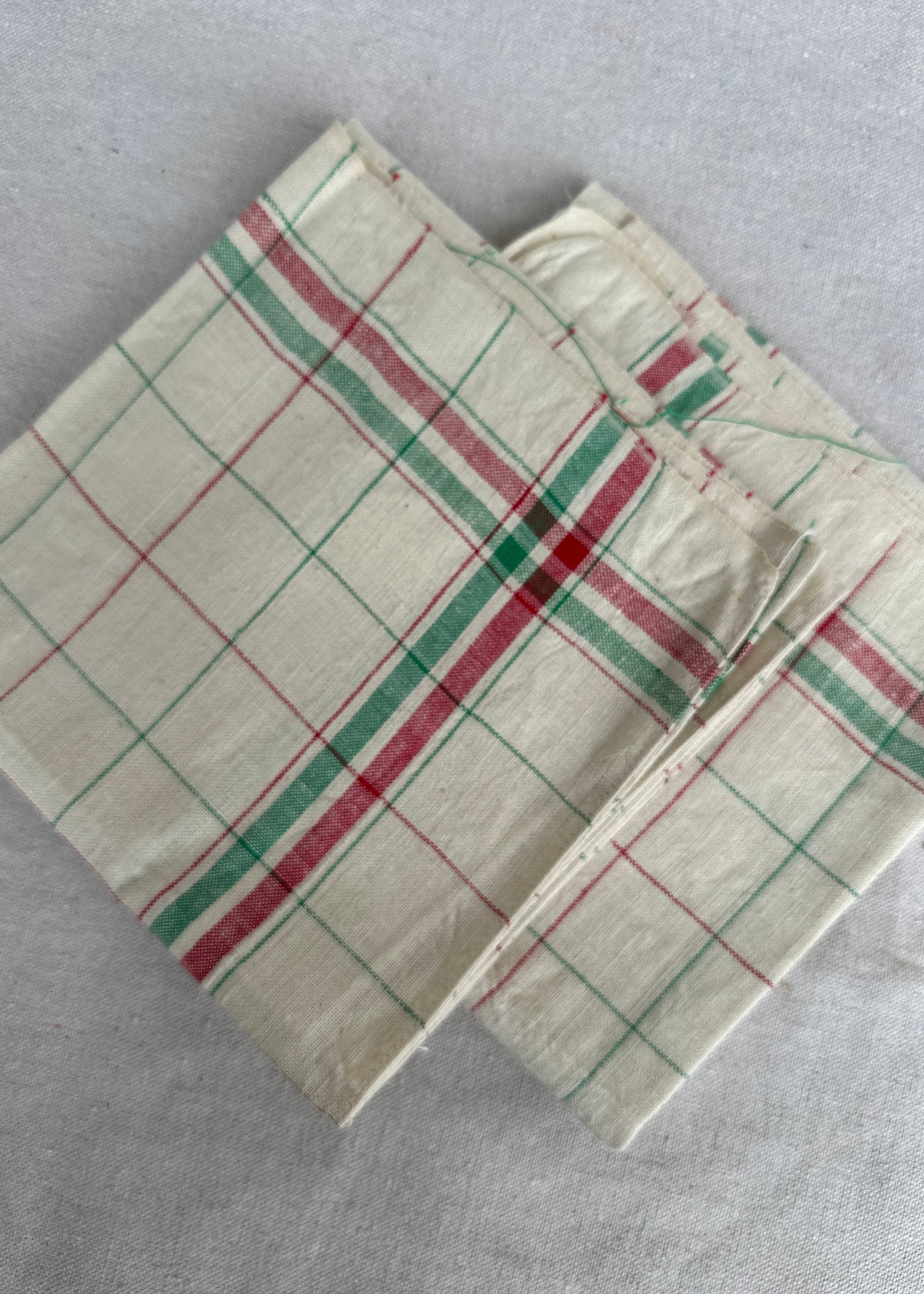 Vintage French tea towel set of 2