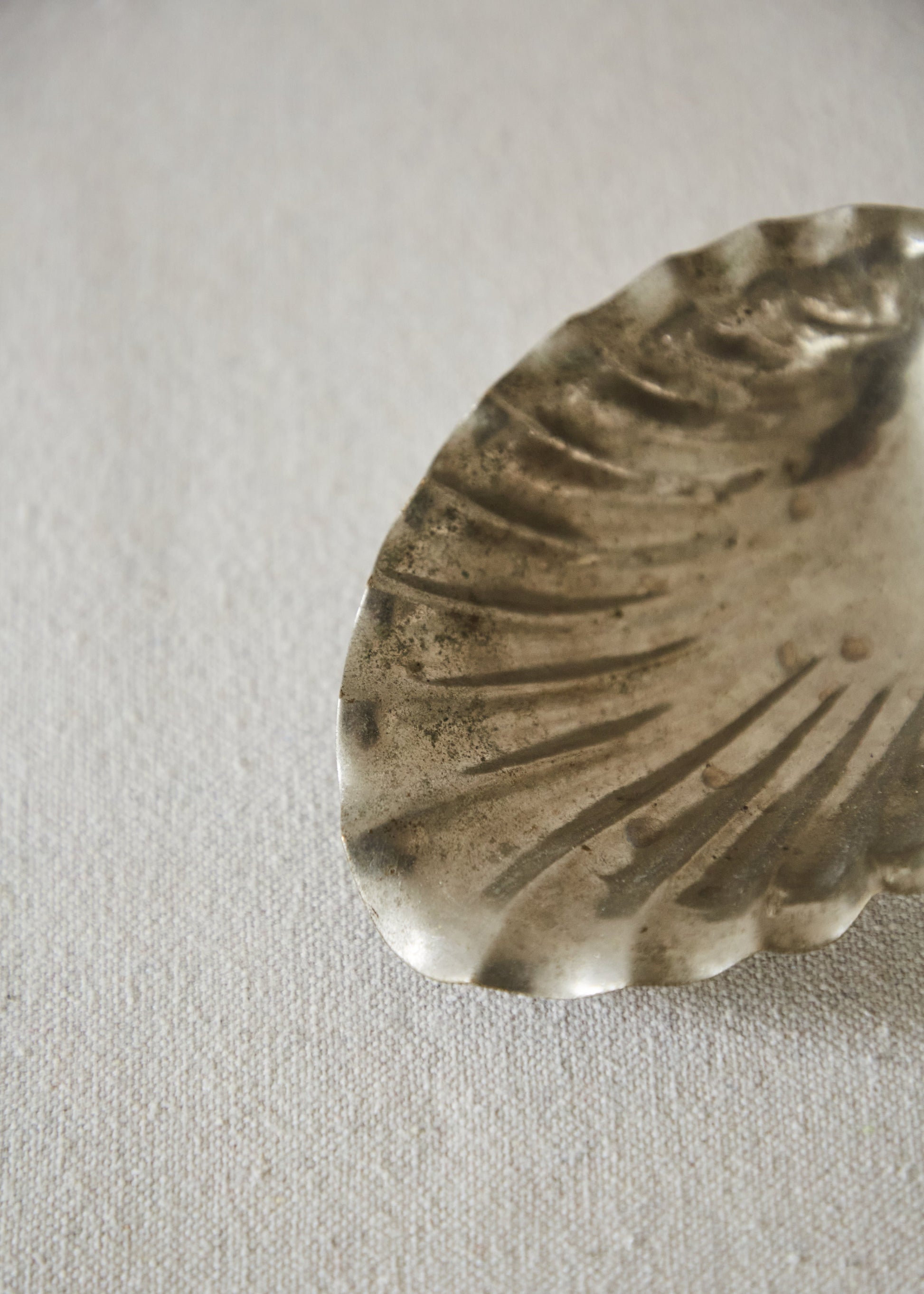 Vintage Small Silver Shell Dish