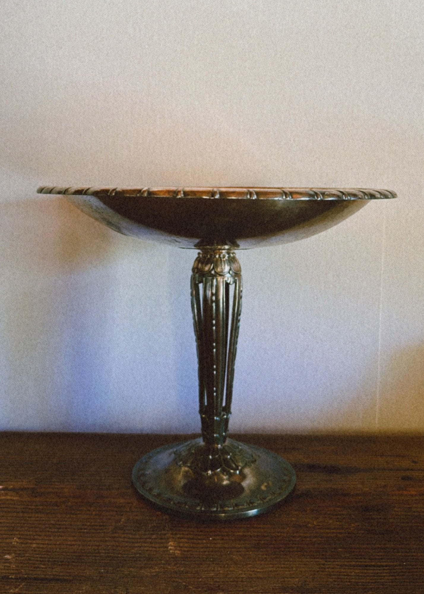 Antique silver cake display stand