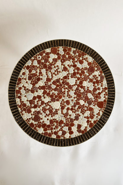 Ornate MCM mosaic stone coffee table (c.1950's)