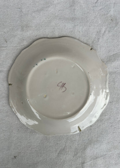 18th Century Faience French Floral Painted Plate