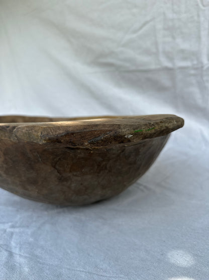 Antique hand-carved wooden trough