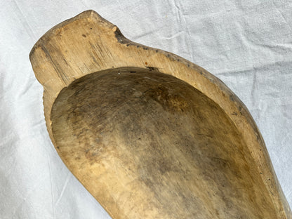 Antique hand-carved wooden trough