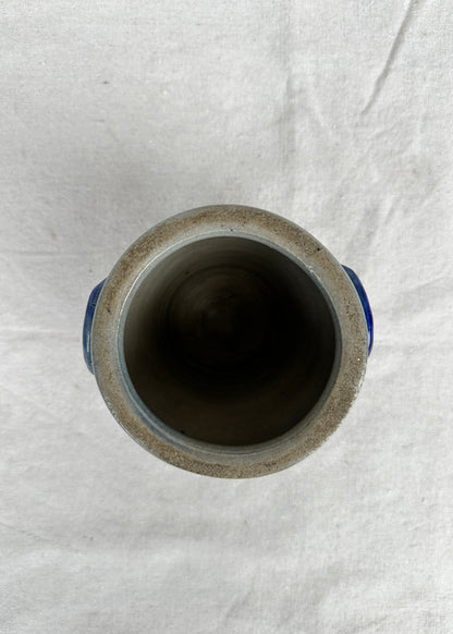 French Vintage Blue Alsace Glaze Confit Jar
