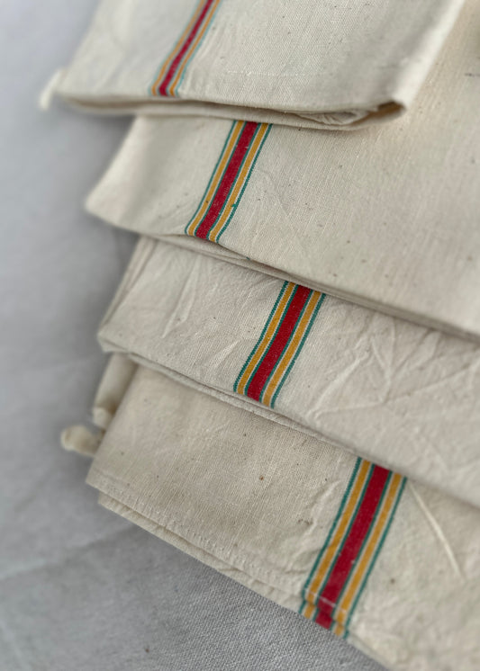 Vintage French Tea Towel Set of 8